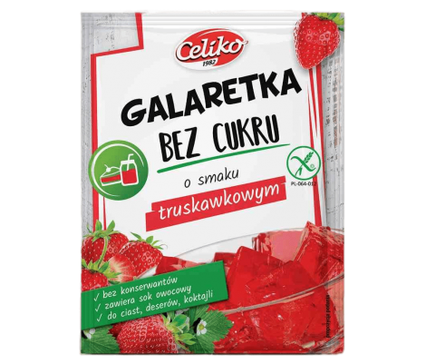 Galaretka bez cukru truskawkowa